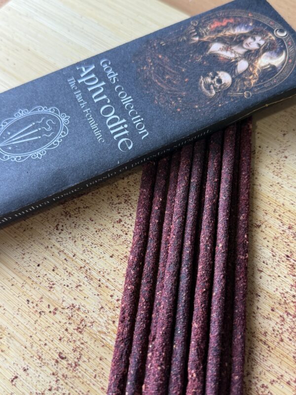 Aphrodite ritual incense UK mid 15cm ylang ylang geranium rose dragon blood damar