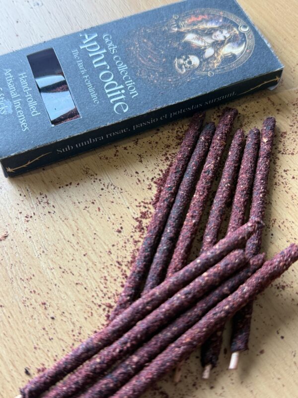 Aphrodite ritual incense UK mini ylang ylang geranium rose dragon blood damar
