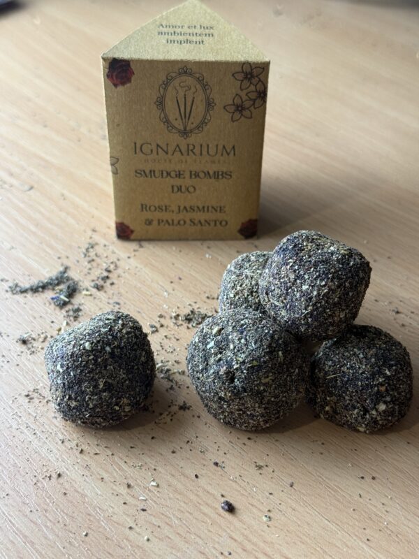Rose jasmine palo santo smudge bombs duo botanical incense