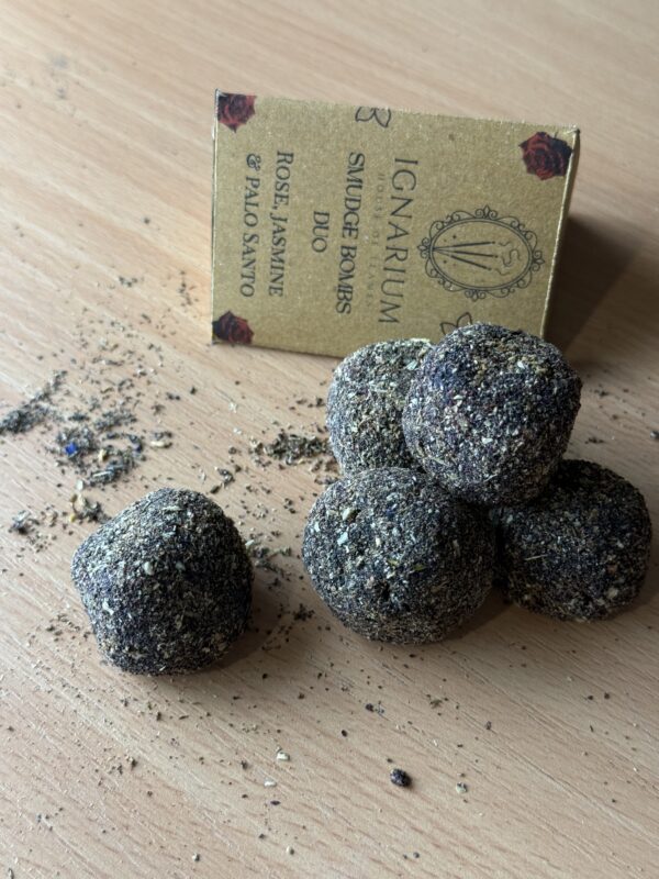 Rose jasmine palo santo smudge bombs duo botanical incense