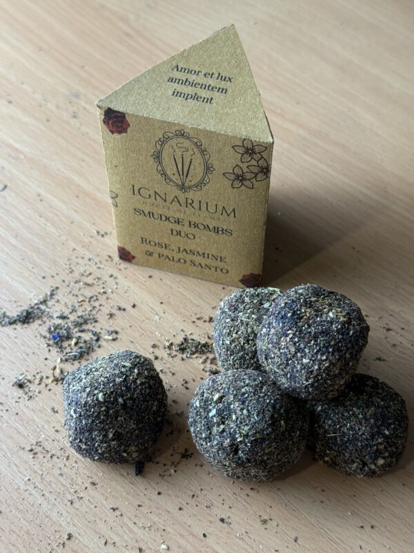 Rose jasmine palo santo smudge bombs duo botanical incense