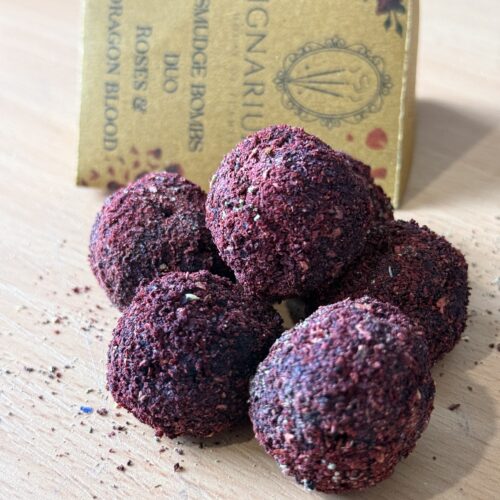 Rose dragon blood smudge bombs UK duo handcrafted botanical incense