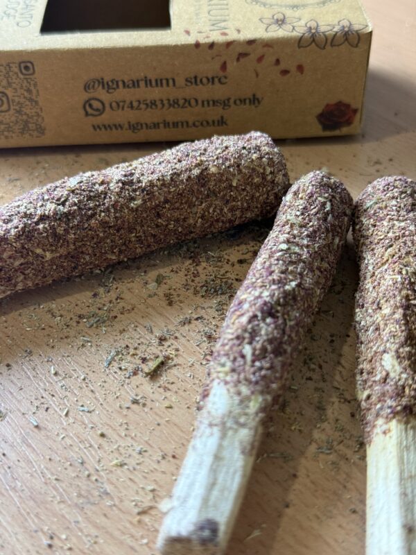 Rose jasmine palo santo stick soothing floral incense UK