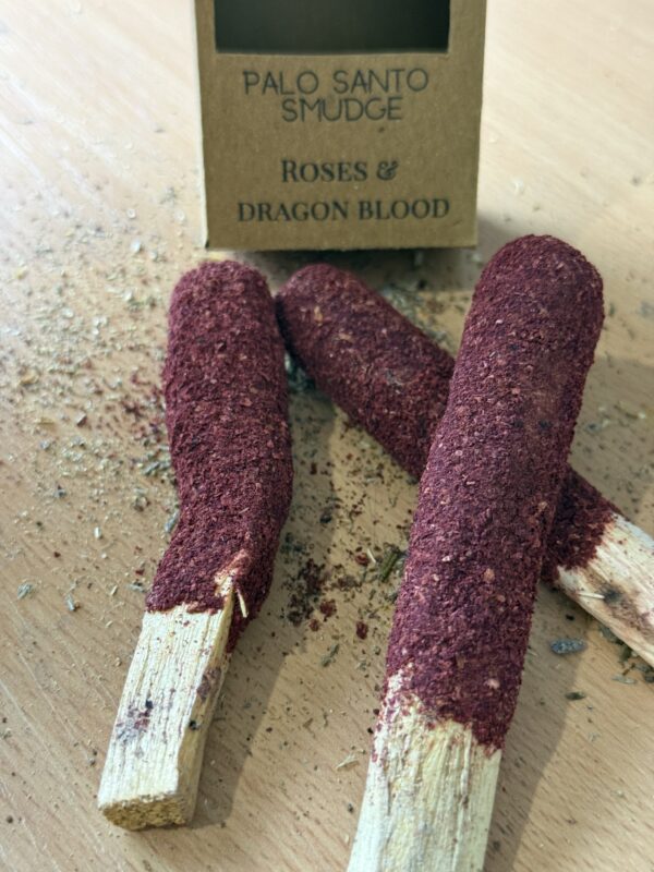 Rose dragon blood palo santo stick ritual incense UK
