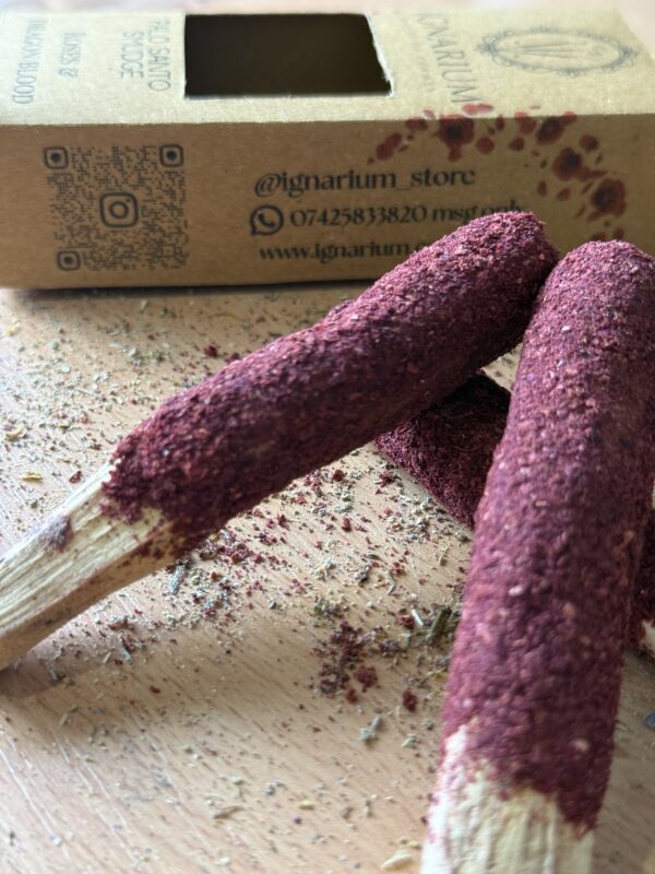 Rose dragon blood palo santo burning ritual smoke