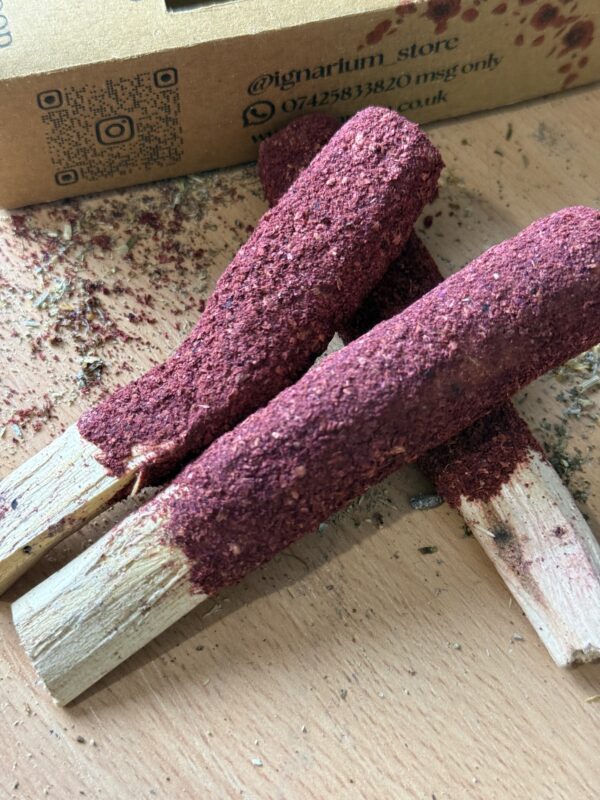 Rose dragon blood palo santo smudge stick UK handcrafted incense