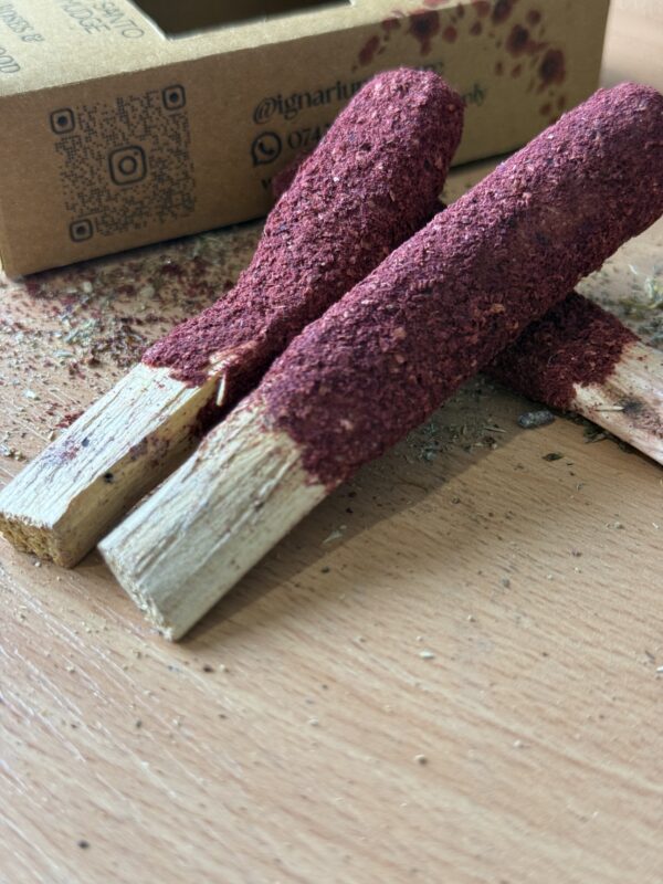 Rose dragon blood palo santo burning ritual smoke
